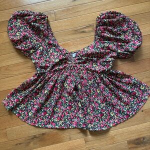 Buddy Love “Houston” Floral Puff Sleeve Top - Size Small